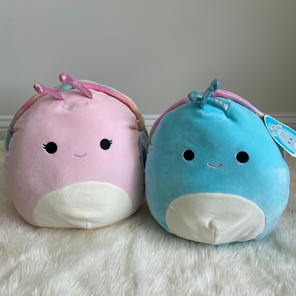 NWT Squishmallows 12” Silvina 11” Sid Snails Set